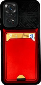 Resim Xi̇aomi̇ Redmi̇ Note 11 S Kartlikli Si̇li̇kon Kilif Kirmizi 
