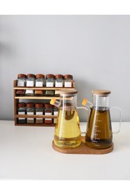 Resim EYD Akasya Yağdanlık Akasya Standlı Akasya Kapaklı Set 900ML 