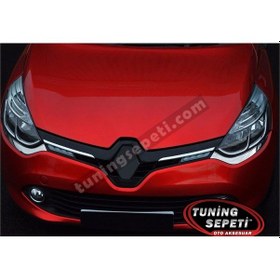 Resim Renault Clio 4 Hb 2012 - 2019 Ön Panjur 2 Parça Paslanmaz Çelik 