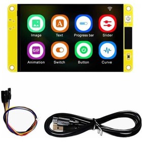 Resim Esp32-48s035 3.5 İnch Kapasitif Dokunmatik Tft Lcd Modül 320x480 Pixel Rgb Led Ldr Usb Uart Io 