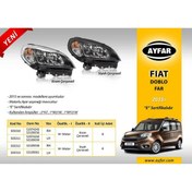 Resim AYFAR FAR MOTORLU SİYAH ÇERÇEVELİ SOL FIAT DOBLO 15 GNZRZ 