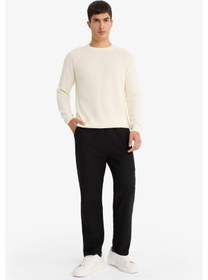 Resim Defacto Regular Fit Beli Bağcıklı Eşofman Altı F0309ax25aubk81 Siyah 