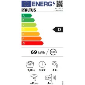 Resim Altus AL 7103 D 1000 Devir 7 kg Çamaşır Makinesi 