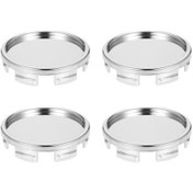 Resim 4 Adet 55mm Araba Tekerlek Merkezi Kapakları Hub Lastik,gümüş 
