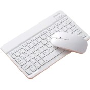 Resim Dolity Kompakt Taşınabilir Kablosuz Bluetooth Fare Klavye Seti - Beyaz (Yurt Dışından) 