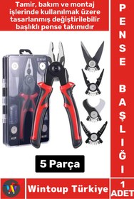 Resim Wintoup Ergonomik Montaj Bakım Tamir Çok Fonksiyonlu Kolay Yaylı Sistem Kaymaz Tak Çıkar 5 Başlık PENSE SETİ 