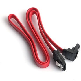 Resim Akasa Sata3 Kırmızı Renkli 50Cm 90° Uçlu Kablo Ak-Cbsata3-50Rd90 