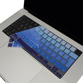 Resim McStorey MacBook Türkçe Q Klavye Koruyucu M1-M5 | A2681 A3113 A3240 A3449 A2442 A3426 A3434 A2485 A3429 | Air 13.6-15.3 Pro 14-16 Neo 13 | Silikon Keyboard Cover Touch ID Lacivert Mavi 