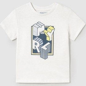 Resim Mayoral Erkek Bebek Baskılı Tshirt Beyaz 