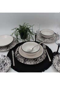 Resim Snake 18 Parça Yemek Takımı Siyah 