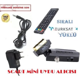 Resim EYEPC Mini Scart Uydu Cihazı Alıcısı Türksat 4A Yüklü Hazır Sıralı 