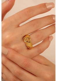 Resim Çgk Çiğdem Gürel Kuyumculuk Dorikalı Yaldızlı Altın Yüzük Yaldız 