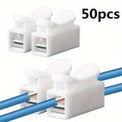 Resim 50 CH-2 Hızlı Bağlantı Terminali, Kablo Kelepçesi Bağlantı Panosu Bağlantıları, Endüstriyel Elektrikli Bağlantı Terminali, 0.5-2.5Mm²/20-13Awg, Ev Aletleri Onarım Parçaları. 