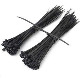 Resim Siyah Cırt Plastik Kelepçe 25 Cm Kablo Bağı - 3.6 250mm 100 Adet 