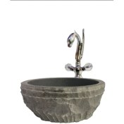 Resim Sipahi Marble Bazalt Dışı Doğal Patlatma Stand Lavabo 