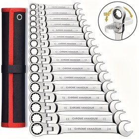 Resim 8 adet / 9 adet / 10 adet / 12 adet / 14 adet / 16 adet Donanım Araçları DIY Tırmık Hızlı 180 ° Sallanan Aktivite Seti Çok Fonksiyonlu Anahtar Endüstriyel İş Tasarrufu Metrik Otomatik Tamir Ekipmanı Bakım El Aletleri Seti 