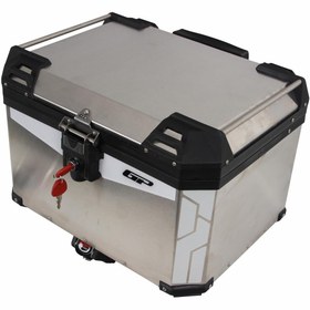 Resim GP KOMPOZİT Universal 57 lt Alüminyum Motosiklet Çantası Gri 