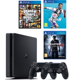 Resim Ps4 4 Slim 1 Tb Konsol + Ps4 Fifa 23 Bandrollü Türkçe Menü + Ps4 Dualshock Kumanda Eurasia 