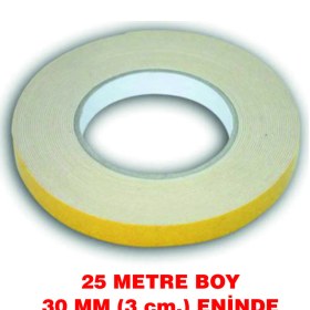 Resim Çift Taraflı Köpük Bant 25 M. Uzunlukta 30 Mm Eninde 