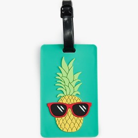 Resim Kadın Ananas Şekilli Bavul Etiketi 