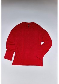 Resim Defacto Oversize Geniş Kalıp Bisiklet Yaka Kazak F5419ax25wnrd59 Kırmızı 
