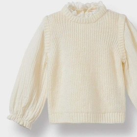 Resim Defacto Kız Bebek Bisiklet Yaka Nakışlı Kazak C8277a525wnbg744 Bej 