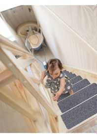 Resim Halıfleks Mega Rip Kaymaz Kauçuk Tabanlı Zemine Tutunan Merdiven Paspası - Gri Null 