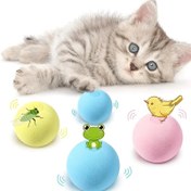 Resim Kedi Topu Oyuncakları, Kediler Için Etkileşimli Top Oyuncakları, Isırma Dirençli Evcil Hayvan Oyuncakları 