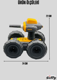 Resim giffy Su Bombası Atan Tank 2 in 1 Mod Full Fonksiyon Atış Yapabilen Takla Atabilen RC Robot Tank Şarjlı 