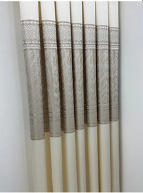 Resim Nivemeshome Avşa Desen:632349 2004 Krem 1/3 Sık Pile Fon Perde Apm Krem 