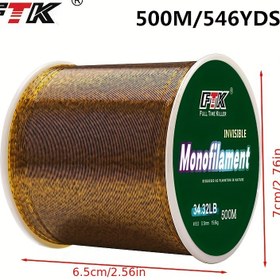 Resim FTK 500m/131 Yard Altın Yeşil Naylon Monofilament Sazan Balıkçılık İpi 
