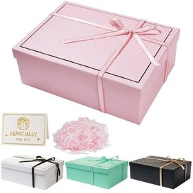 Resim Fochsia Pembe Kapaklı Ve Kurdeleli Doku Hediye Kutusu 1 Adet Doğum Günü Sevgililer Günü Parti Pembe 