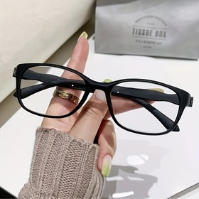 Resim Şık İş Günlük Dekoratif Gözlük - Hafif ve Rahat, Hem Erkekler Hem de Kadınlar İçin Uygun, Lensli, İki Renkte Mevcut, Okuma, Bilgisayar Kullanma veya Telefonu Gözden Geçirmek İçin İdeal, Bataryasız 
