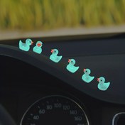 Resim 6 adet Luminous Duck Sevimli Araba İç Dekorasyonu Merkezi Konsol Dekorasyonu 