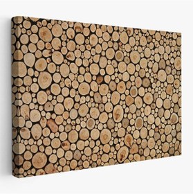 Resim Es10 -2560 Odun Kütükler Kanvas Tablo-5077 (35 x 50) 