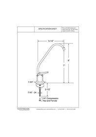 Resim Westbrass A2031-nl-26 8 "-flo Stil Saf Soğuk Su Sebili Musluk, 1'li Paket, Parlak Krom Açık Bej 