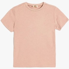 Resim Koton Basic Pamuklu Pembe Erkek Çocuk T-shirt 5skb10020tk Pembe 