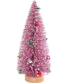 Resim Suntek Masa Üstü Yapay Yılbaşı Ağacı Masaüstü Pembe-30cm 