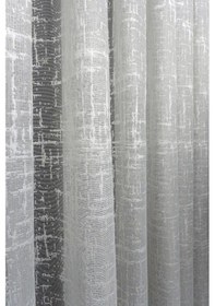 Resim Taç Yeni Katyonik Desen Örme Tül Perde - Ekru 