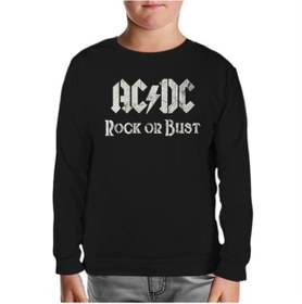 Resim Ac Dc - Rock Or Bust Logo Siyah Çocuk Sweatshirt 