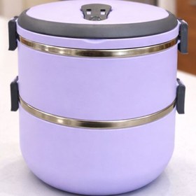 Resim Zeyma Home 2 Katlı Sızdırmaz Çelik Yemek Termosu-Mor 