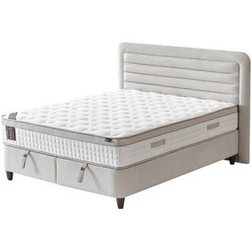 Resim Cennet Yatak Janett 3 Lü Çift Kişilik Yatak Seti Yatak Baza Başlık Sade Ve Şık 180 x 200 