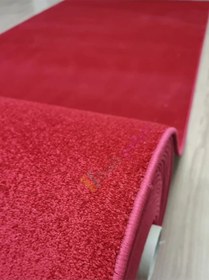 Resim Kırmızı Kalın Yolluk, Kaydırmaz Tabanlı Dayanıklı Yolluk, 1x7 Metre 