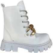 Resim Zincir Aksesuarlı Kız Çocuk Bot Postal Krem-krem Krem 