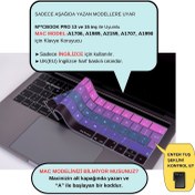 Resim Macbook Pro Klavye Koruyucu UK(EU) İngilizce Baskı A1706 1989 2159 A1707 1990 Uyumlu Ombre 