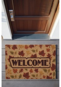 Resim Koza Home Coco Welcome Sonbahar Paspas Dış Kapı Paspası Kıl Kapı Önü Paspas Naturel 
