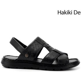 Resim Gönderi(R) Gönderi R Siyah Hakiki Deri Comfort Sandalet Siyah 