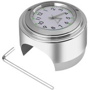 Resim 22-25mm Motosiklet Saati Termometre Sıcaklık Göstergesi Su Geçirmez Motosiklet Clock White Diğer 