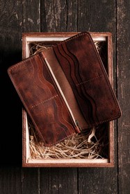 Resim Clutch Deri Cüzdan - Taba 