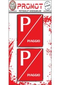 Resim Piaggio Uyumlu 3d Damla Logo Sticker 7 